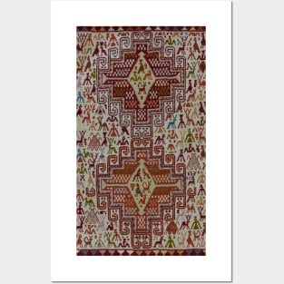 Persian Traditional Rug with animals pattern Posters and Art